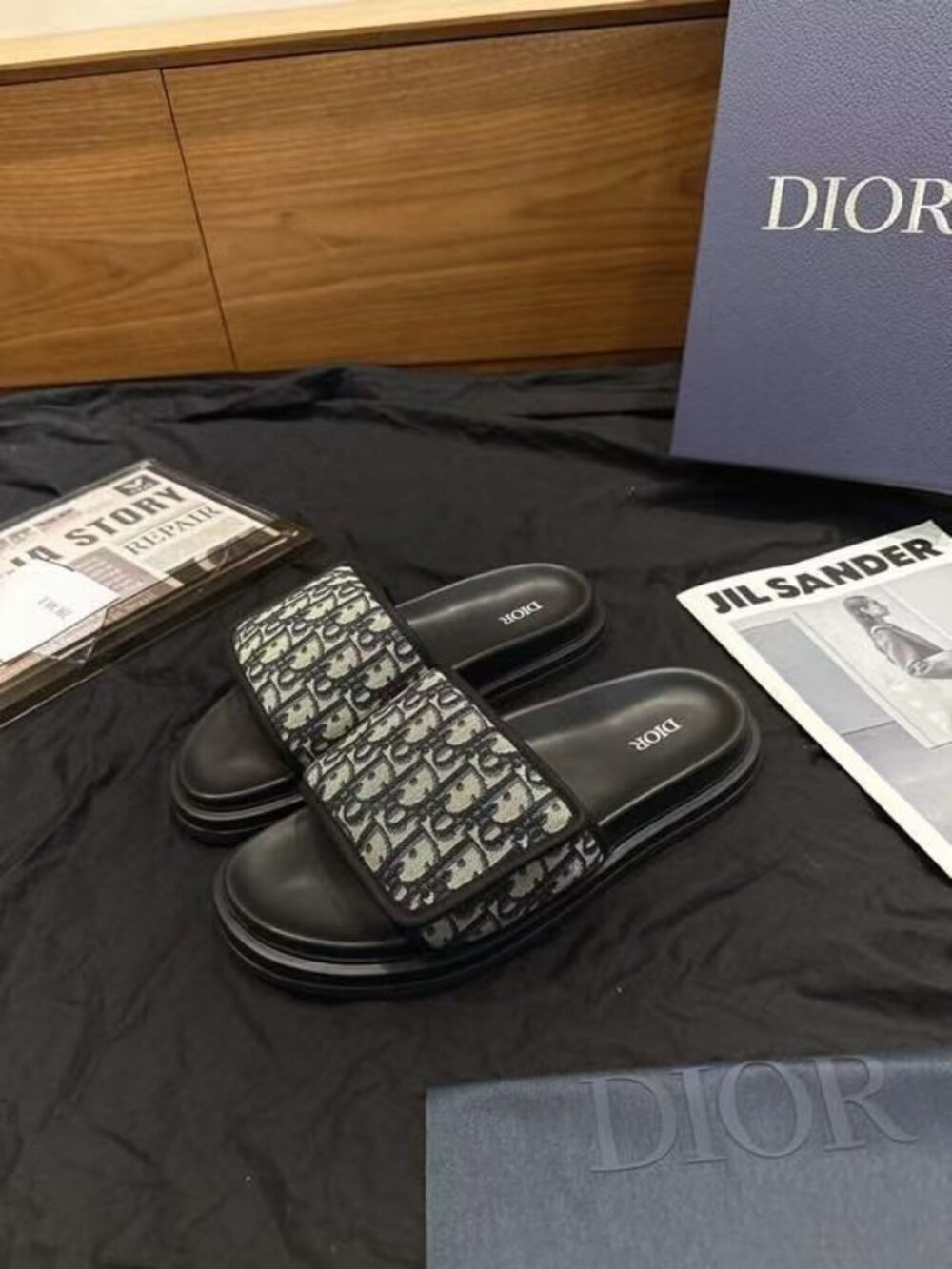 Dior Oblique Jacquard Slide Sandals